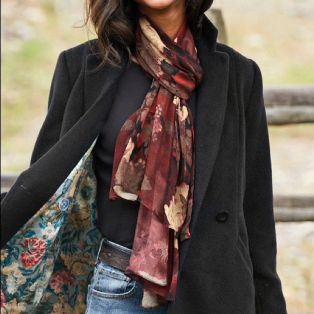 Peruvian Connection Maroon Empress Scarf